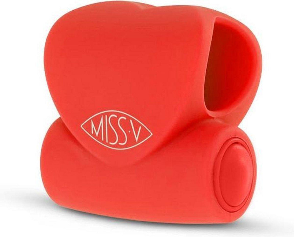 Miss V Sweetheart Finger Vibrator - водонепроникний стимулятор клітора - червоний Дніпро - фото 6