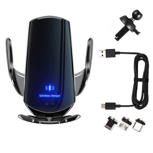 Бездротовий зарядний пристрій 15Вт з QC для смартфона в автомобіль, Q3 Вінниця - фото 2