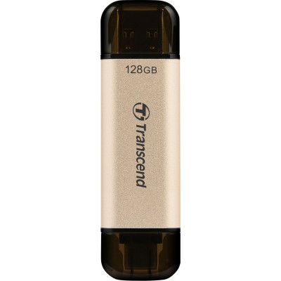 USB флеш накопитель Transcend 128GB JetFlash 930 Gold-Black USB 3.2/Type-C (TS128GJF930C) Винница - изображение 1