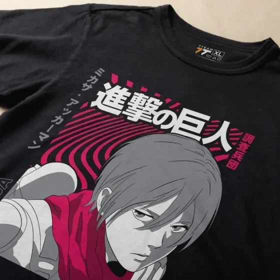Футболка чоловіча з  принтом Атака Титанов Микаса 2 Розмір 48 Дніпро