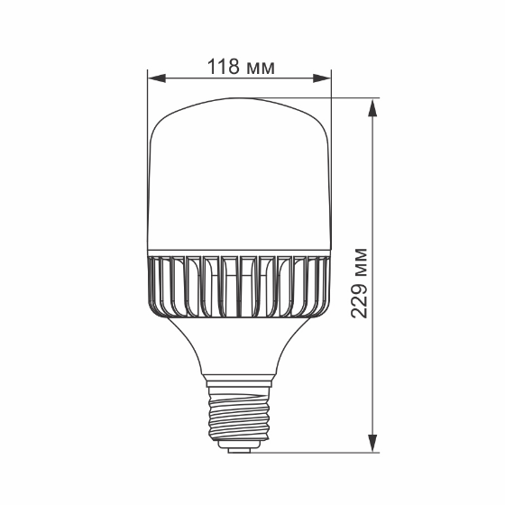 Лампа A118 50W Е40 5000К 220V LED Videx Житомир - изображение 3
