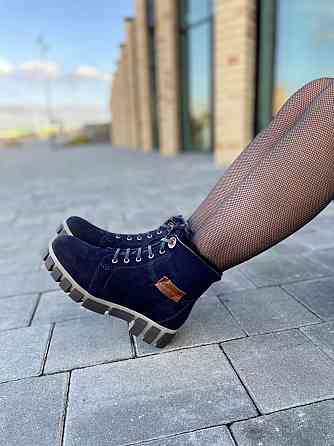 Stepter Черевики жіночі Stepter сині нубук з натуральною шерстю зимові 38р. 40р. (2218) Коломыя