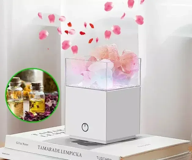 Соляна лампа Aurora з пультом ДК. Сольовий світильник нічник з димуванням, 7 кольорів підсвічування Дніпро - фото 10