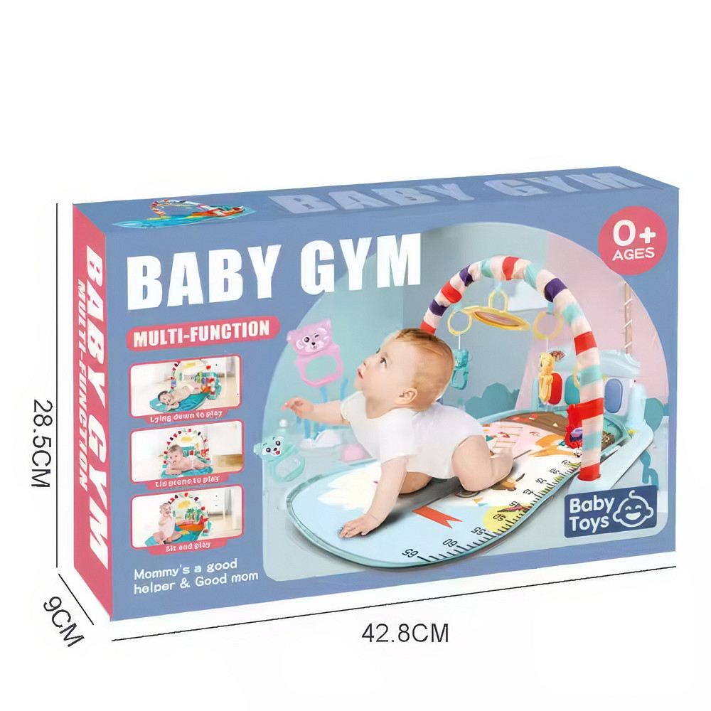 Розвивальний килимок для дітей з музичним піаніно, підвісними іграшками, шкалою росту, морської тематики Кам'янець-Подільський - фото 4