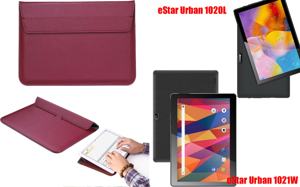 Чохол-конверт VitoCase для eStar Urban 1020L, 1021W, з функцією підставки для планшета Бордовий Київ - фото 1
