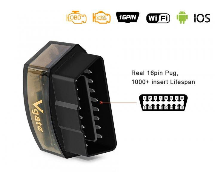 Автомобільний діагностичний сканер Vgate iCar Pro WiFi Луцьк - фото 5