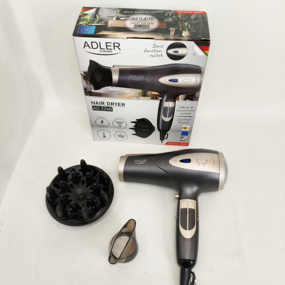 Фен для волосся 2 режими температури Adler, Фен для укладання середнього волосся практичний WZ-78 Львів - фото 9