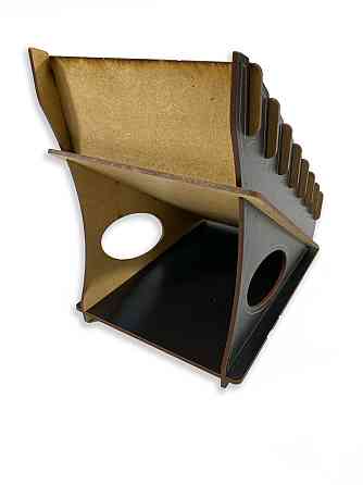 Органайзер для специй из натурального дерева в черном цвете 20х14.5х20 см Каменец-Подольский