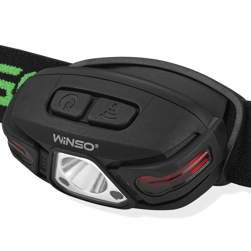 Ліхтар налобний Winso 250Lm, 5W LED, 850mAh, з сенсором білий/червоний Львів - фото 4