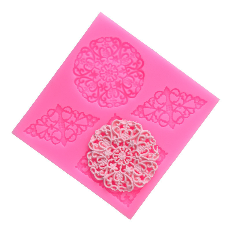 Молд силиконовый Абстракция 84 на 85 мм розовый Киев - изображение 5