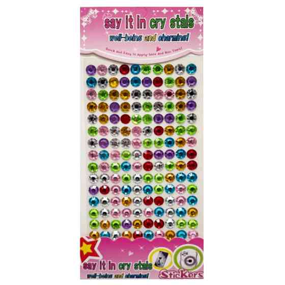 Наклейки декоративні "Стрази" F66 на планшеті 130 шт Вінниця