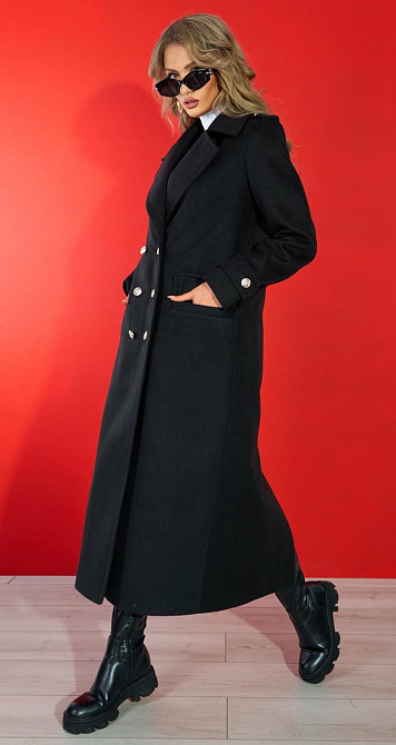 Лаконічне пальто з красивою фурнітурою (42) Київ - фото 4