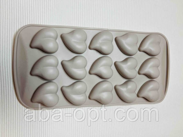 Форма силіконова на 15 виробів 21 х 10 см Серце (шт.) Одеса - фото 1