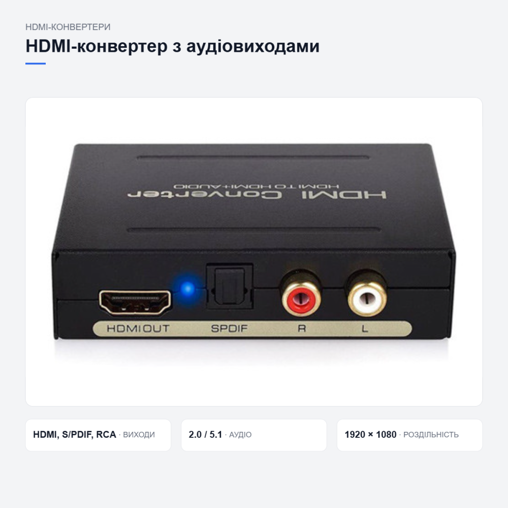 HDMI-конвертер для вилучення аудіосигналу Київ - фото 12
