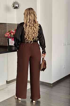 Штани жіночі широкі "Intro" | Норма і батал Шоколадний, 50-52 Київ