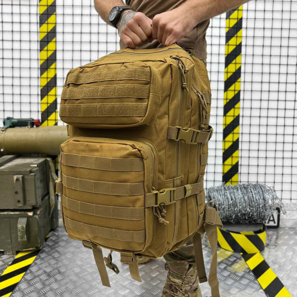 Рюкзак 48л тактический водонепроницаемый с молли Койот Одесса - изображение 9