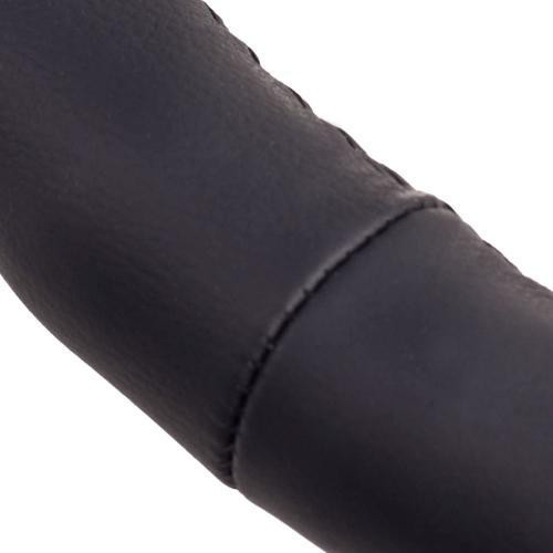 Кожаний чохол на кермо 2056 XL чорний з боковою обробкою Харків - фото 6