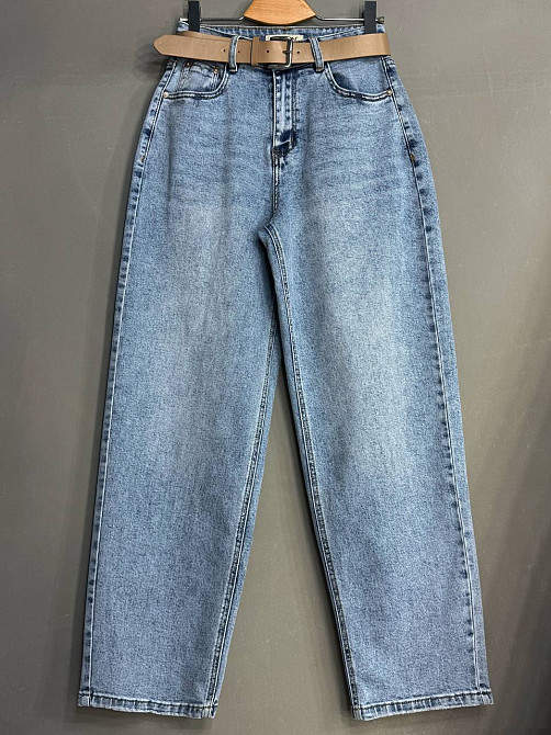 Джинси жіночі Dragon 8332 skater baggy jeans з ременем банани блакитні, блакитний, 29, 29, 84 см, 113 см Київ - фото 12
