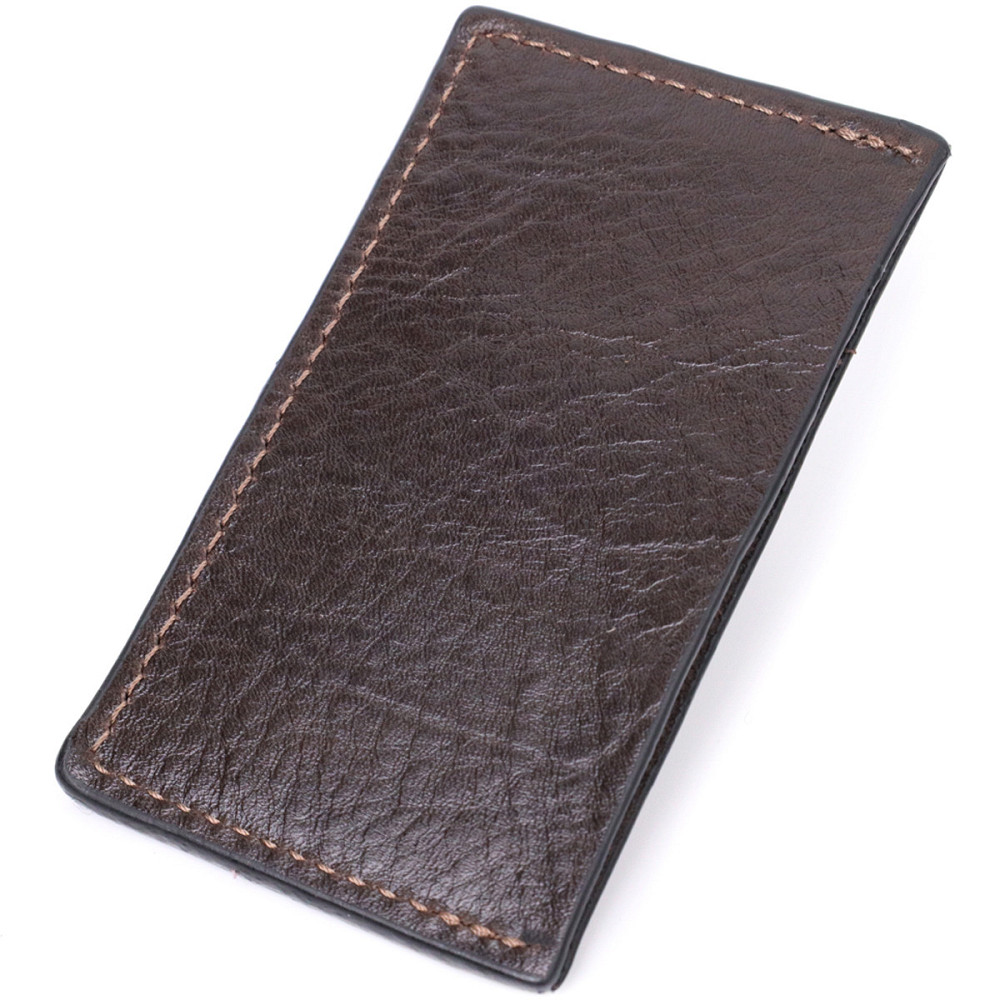 Компактний кард-кейс із натуральної шкіри GRANDE PELLE 11629 Коричневий Київ - фото 2