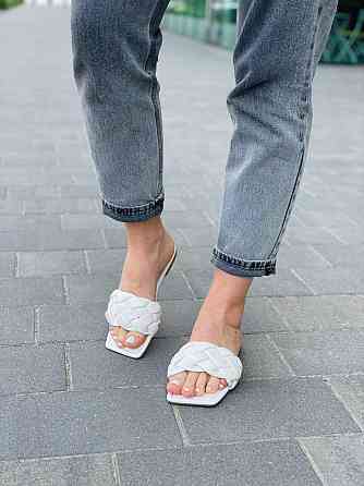 YES MILE Стильні шльопанці жіночі еко-шкіра білі на плоскій підошві літні YES MILE SS-101 р. 36 Коломыя