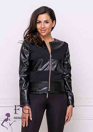 Жіноча легка куртка шкіряна "Nika" оптом | Норма | Розпродаж моделі 42 Київ