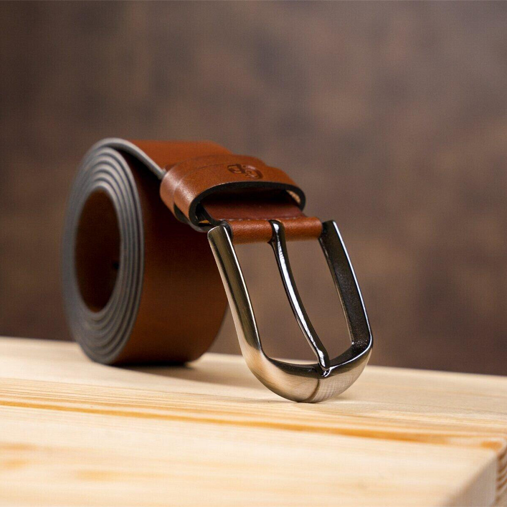 Чоловічий ремінь Grande Pelle 20094 Коричневий Київ - фото 7