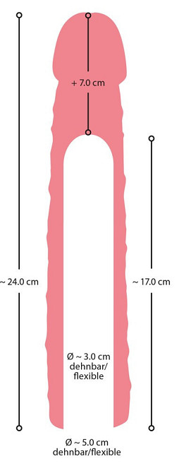 Насадка на член - Nature Skin Extension Sleeve +7 см Sex Aura Київ - фото 9
