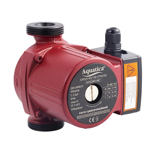 Насос циркуляційний 0,1кВт 6м 75л/хв Ø1½