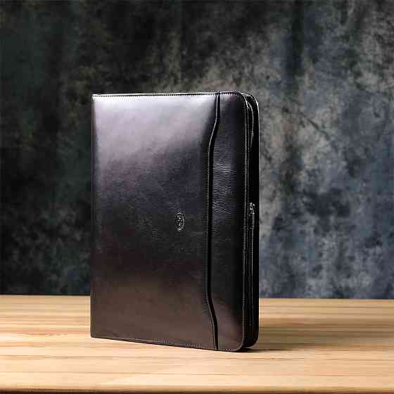 Оригинальная папка с блокнотом из гладкой натуральной кожи Tony Perotti 20850_1 (1278L nero) Черный Киев
