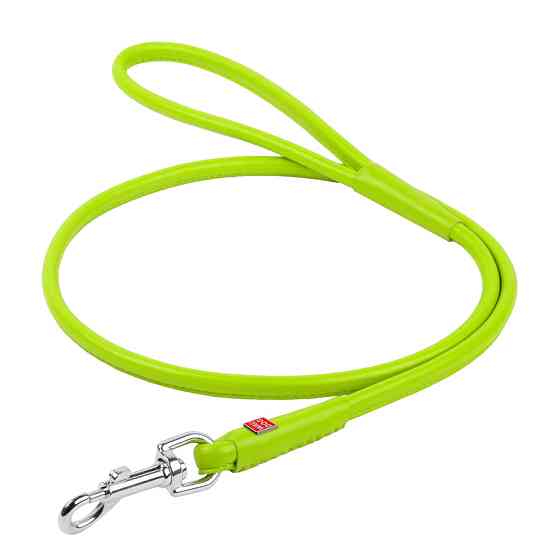 Повідець для собак шкіряний WAUDOG Glamour круглий, Д 6 мм, Дов 122 см салатовий Коломыя