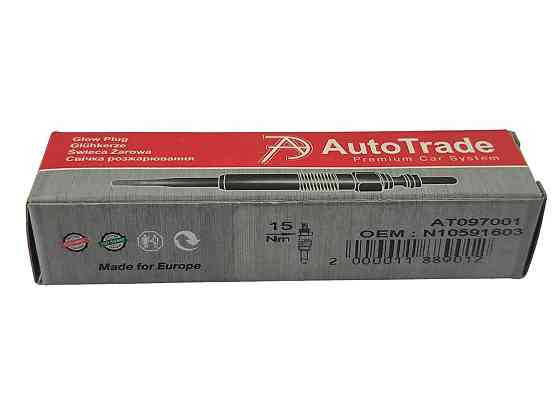 Свеча Audi A4 B6,Шкода Octavia II,VW Caddy III,Golf V,T5 1.9TDI (5V) накала Мукачево