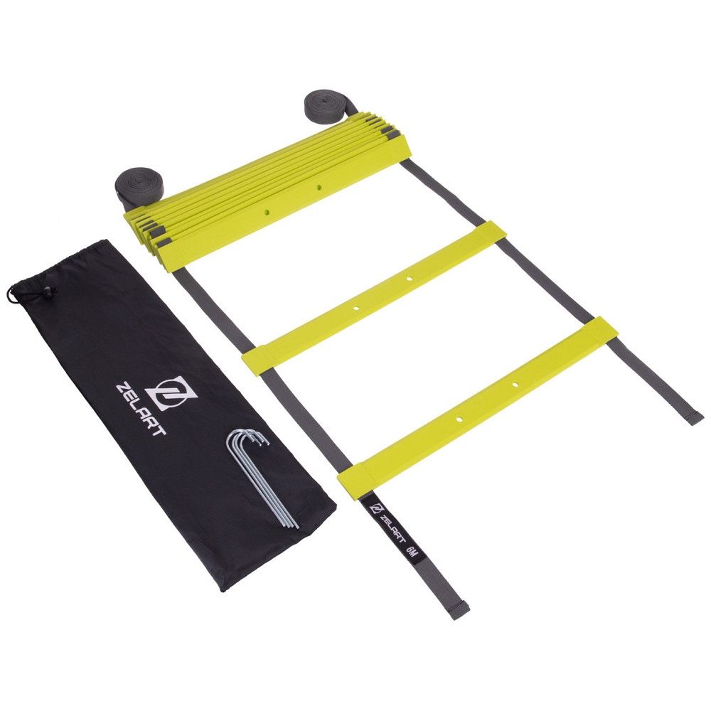 Координаційна драбина доріжка для тренування швидкості Zelart 2566 довжина 8 м Київ - фото 1