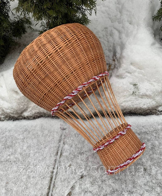 Люстра ручної роботи плетена з лози Київ - фото 4