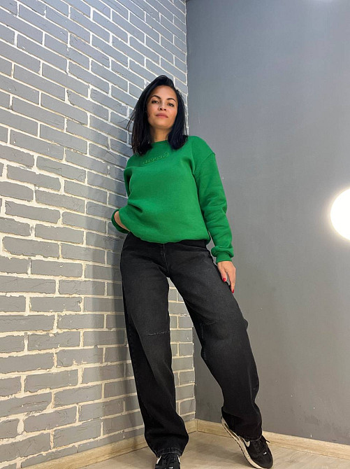 Джинсы женские Q-4 3013 Skaiter багги свободные оверсайз швы на коленях затяжка на талии черные, черный, 28, 28, 72 см, 107 см Киев - изображение 14