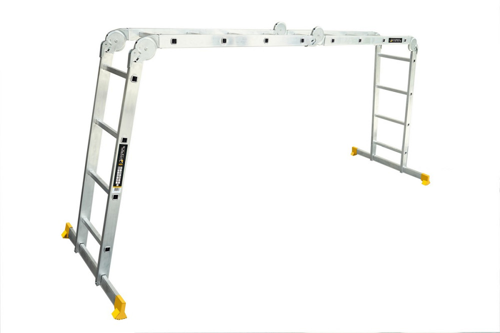 MASTERTOOL Драбина алюмінієва MASTERTOOL шарнірна 4х4 ступенів h=5500 мм max 150 кг 79-1604 Коломия - фото 2