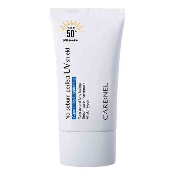 Сонцезахисний крем для обличчя No Sebum Perfect UV Shield SPF 50+ PA++++ CARENEL 50 мл Київ