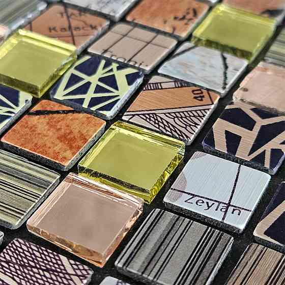 Алюмінієва самоклеюча плитка Кольоровий квадратик Київ