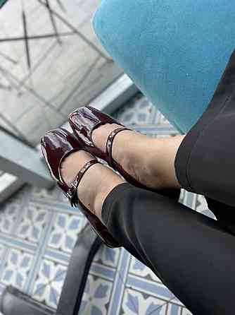 Балетки жіночі SEE SEVEN бордові шкіра лакована 37-41р. (5477) Коломия