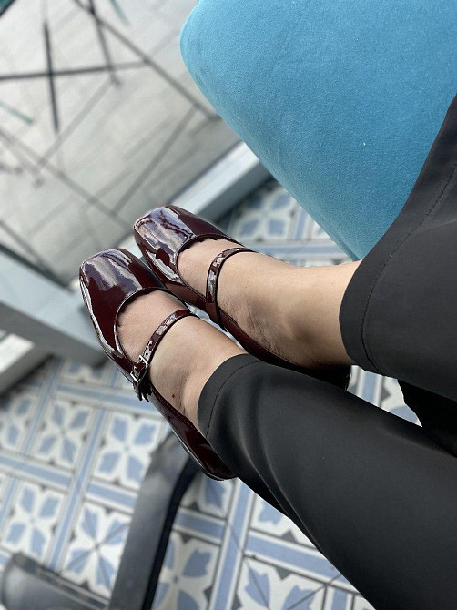 Балетки жіночі SEE SEVEN бордові шкіра лакована 37-41р. (5477) Коломия - фото 2