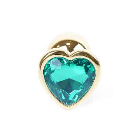 Анальная пробка - Jewellery Gold Heart PLUG- Green Sex Aura Киев