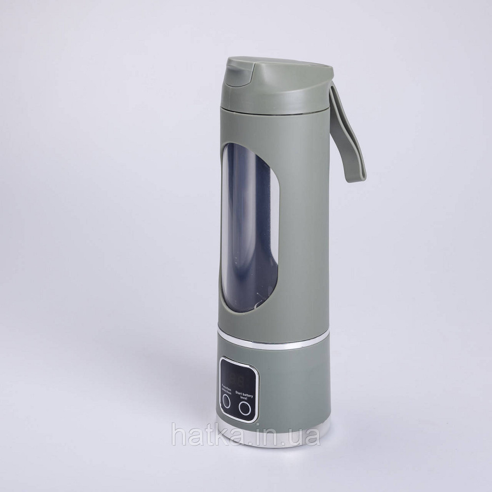 Портативний блендер для смузі на акумуляторі 450 мл блендер пляшка 25 Вт USB Зелений Київ - фото 5
