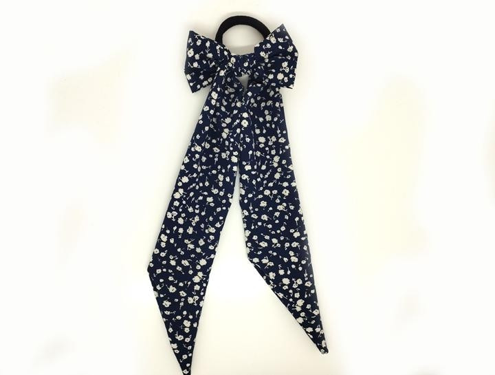 Твіллі бант на чорний гумка з білим Київ - фото 1