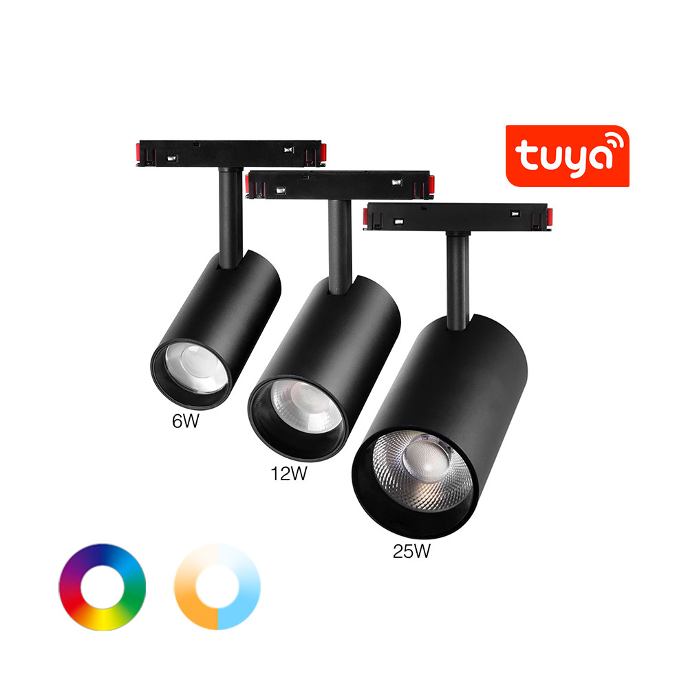 Milight Магнітний трековий світильник спотлайт TUNABLE WHITE+RGB (RGB+CCT) 12W RF2.4G + radio Київ - фото 1
