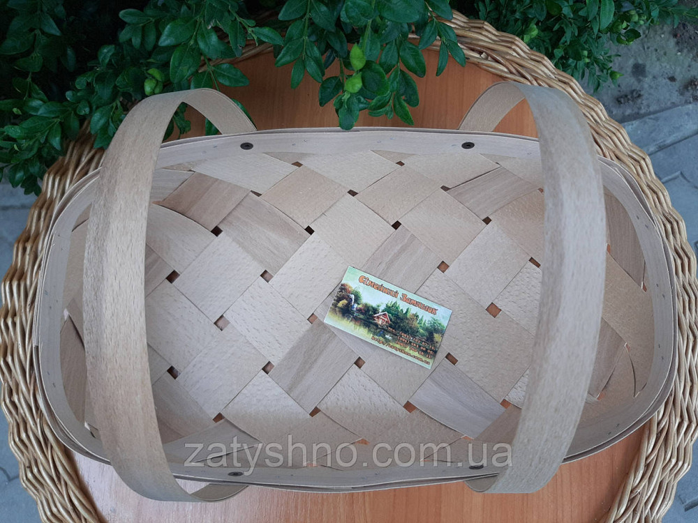 Корзина из шпона плетеная  с ручками Киев - изображение 6