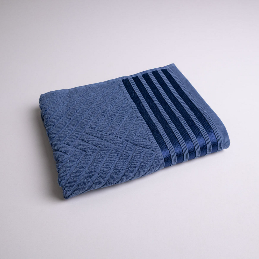 Комплект махровых полотенец SOFT 2шт GM Textile 50х90см, 70х140см 500г/м2 (Синий) Сумы - изображение 4