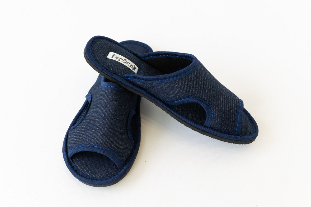 Хатні капці джинсові відкриті підліткові Одеса - фото 5