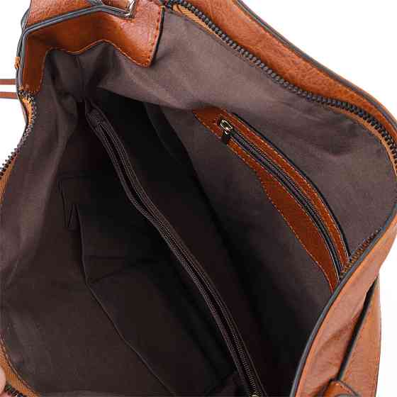 Жіноча сумка великого розміру з екошкіри Vintage sale_15140 Коричневий Київ