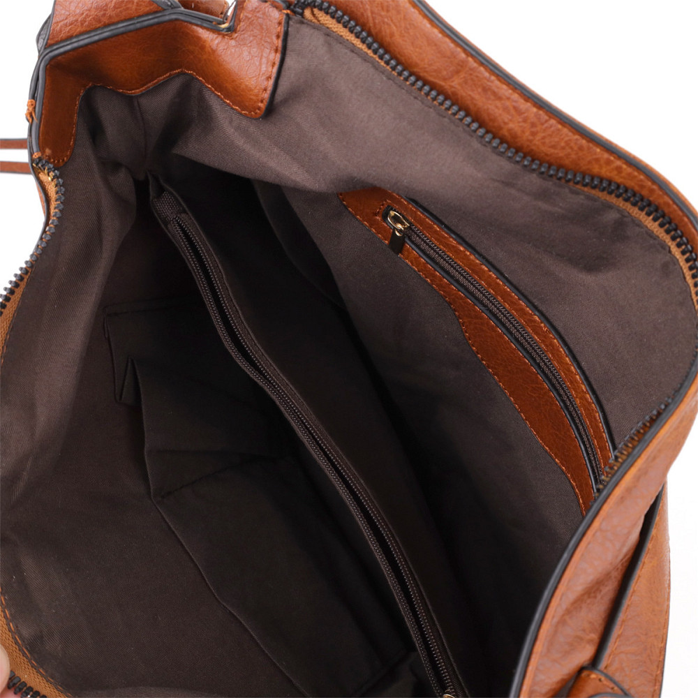 Жіноча сумка великого розміру з екошкіри Vintage sale_15140 Коричневий Київ - фото 4