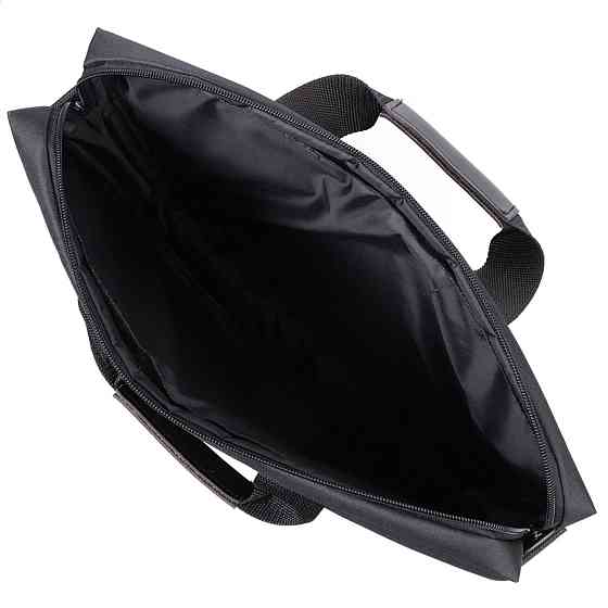 Практична ділова сумка з якісного поліестеру Чорний (FABRA) Київ