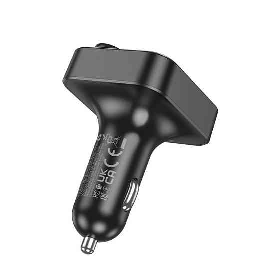 АЗП з FM-модулятором HOCO E85 Tiger PD20W+QC3.0 car BT FM transmitter Black Одеса